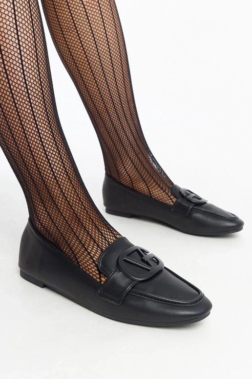 Mocassins à boucle Delgi noirs