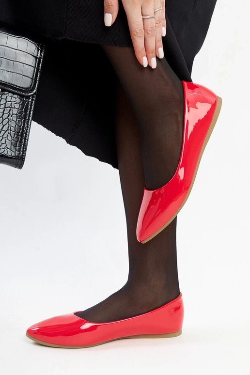 Ballerines Brankica en cuir verni rouge