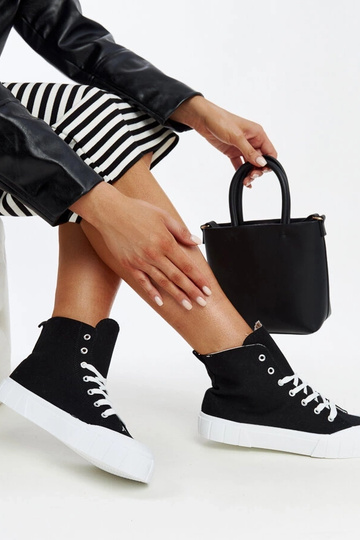 Baskets montantes noires Vinka 2
