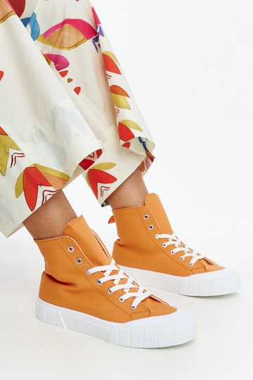 Baskets montantes Vinka orange 2