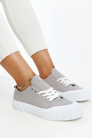 Baskets en tissu gris d'Eduard