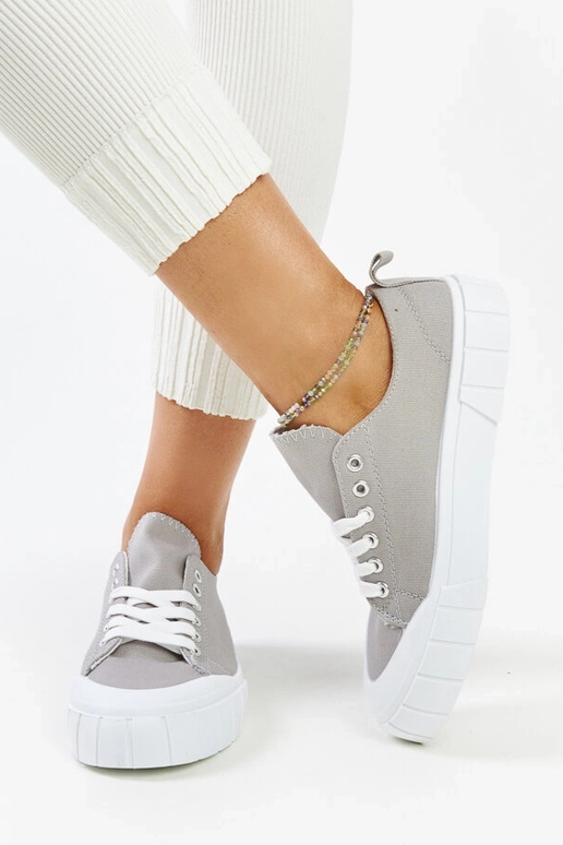 Baskets en tissu gris d'Eduard