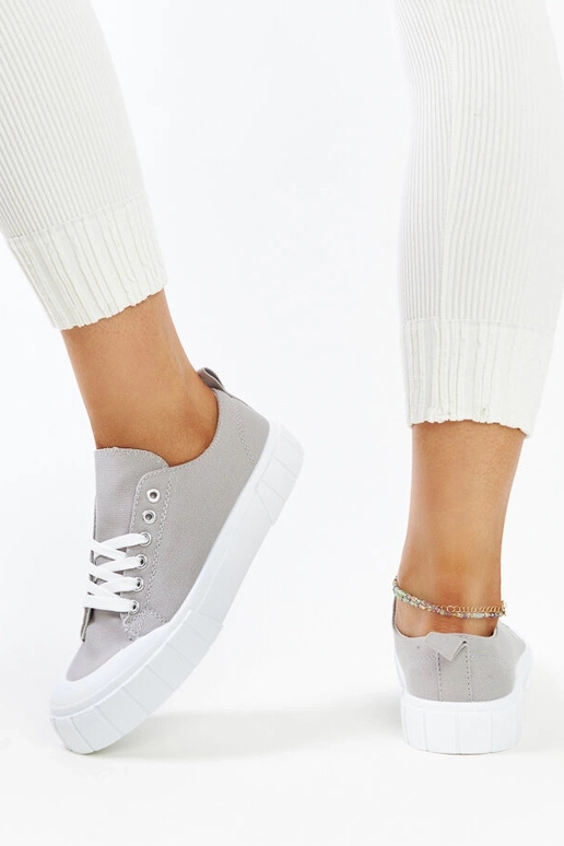 Baskets en tissu gris d'Eduard