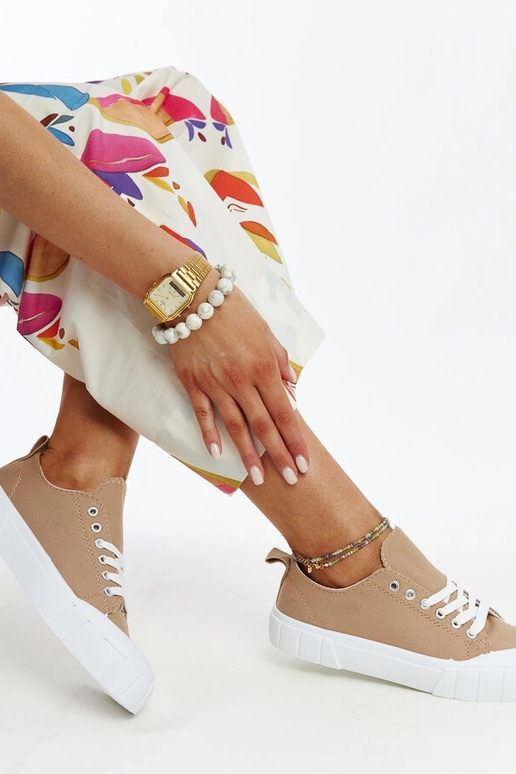 Baskets en tissu marron d'Eduard