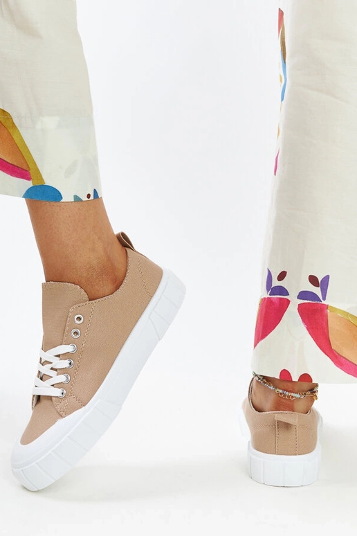 Baskets en tissu marron d'Eduard