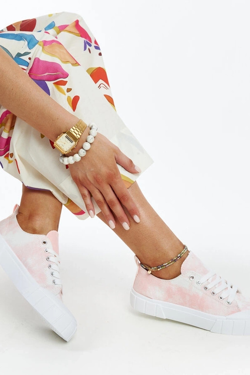 Baskets en tissu rose Jerina