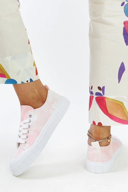 Baskets en tissu rose Jerina