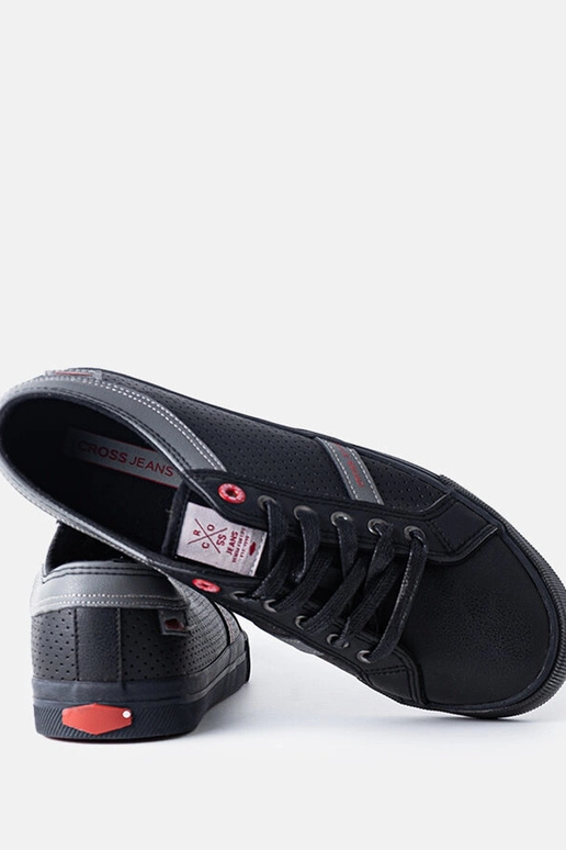 Czarne męskie trampki CROSS JEANS Czarne męskie trampki CROSS JEANS