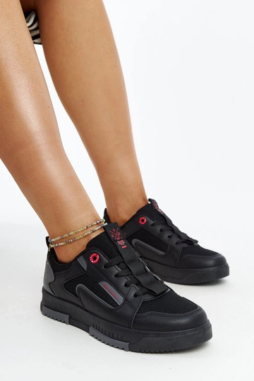 Baskets femme noires et...