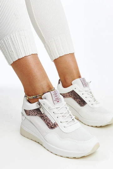 Baskets compensées blanches pour femmes CROSS JEANS 2