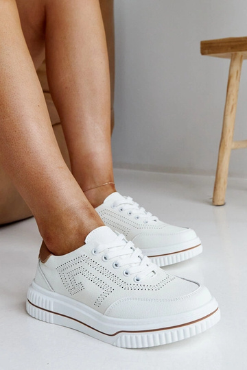 Baskets en cuir beige Rushd 2