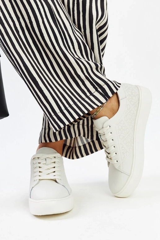 Baskets en cuir beige Sireen Baskets en cuir beige Sireen