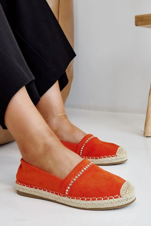 Espadrilles Orange avec Zircons Abia