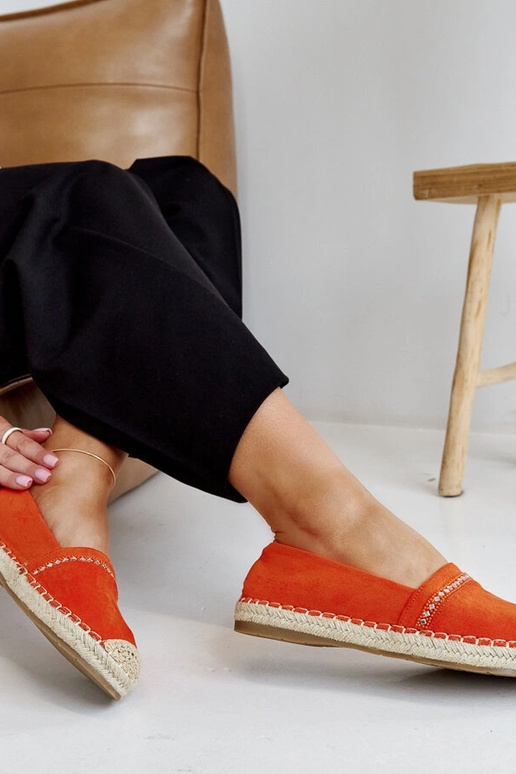 Espadrilles Orange avec Zircons Abia