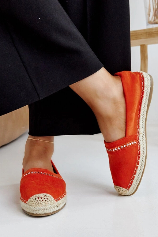Espadrilles Orange avec Zircons Abia