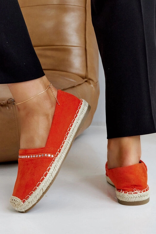 Espadrilles Orange avec Zircons Abia