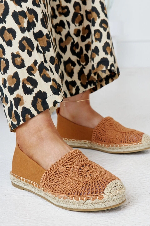 Espadrilles à broderie Kalba marron