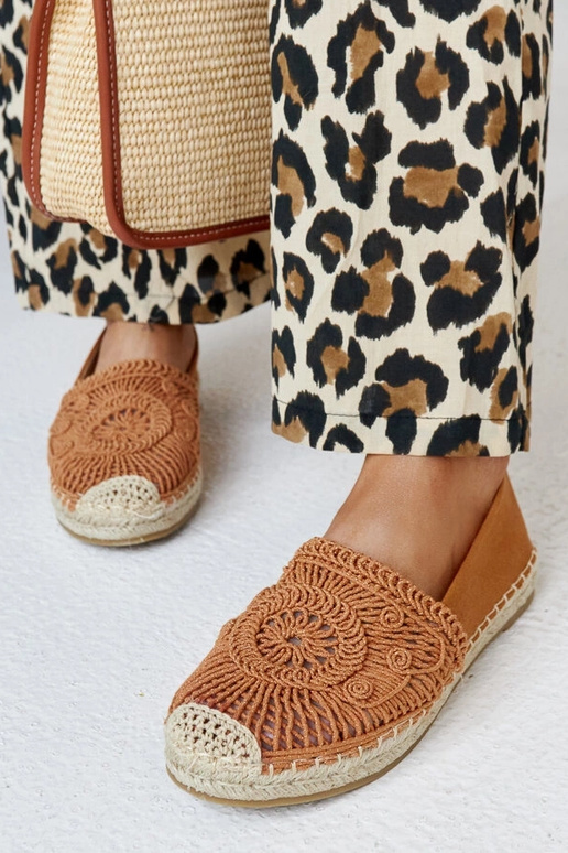 Espadrilles à broderie Kalba marron