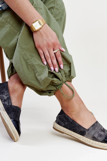 Espadrilles Surana noires brillantes 2