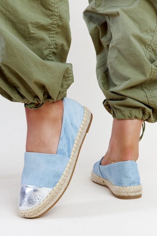 Espadrilles à paillettes bleues et...