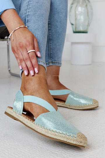 Espadrilles à bride arrière vert clair de Tharn