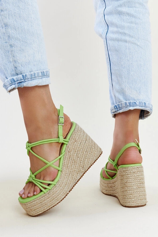 Sandales compensées Mara vertes Sandales compensées Mara vertes