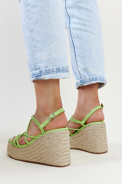 Sandales compensées Mara vertes Sandales compensées Mara vertes