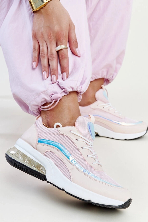 Baskets roses avec un hologramme Jelka