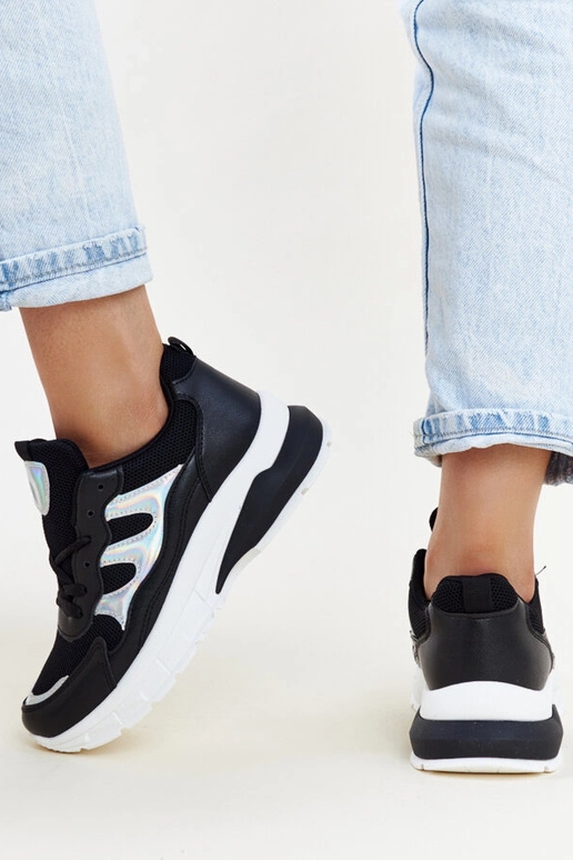 Baskets noires à semelles épaisses Matea