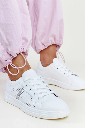 Baskets blanches en cuir...