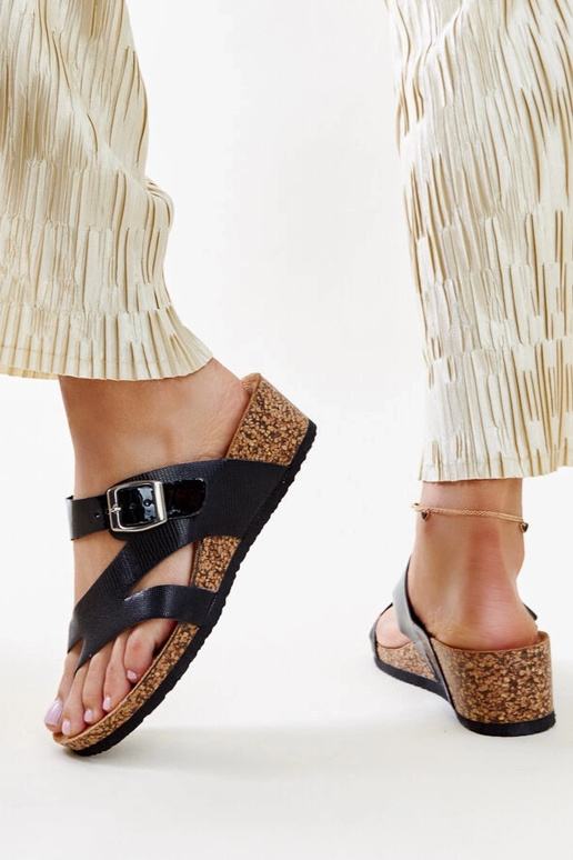 Sandales compensées Donata noires... Sandales compensées Donata noires...