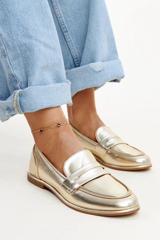 Mocassins classiques dorés Nasia