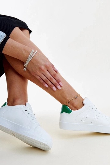 Baskets blanches et vertes Akila 2