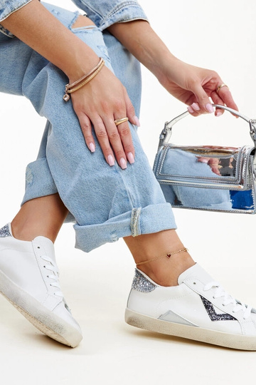 Baskets blanches avec effet...