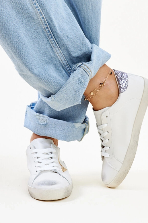 Baskets blanches effet "usé" par Gombol