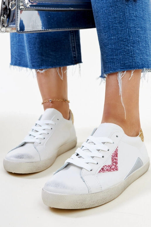 Baskets blanches effet "usé" par Gombol