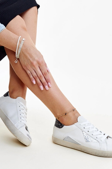 Baskets blanches effet... 2