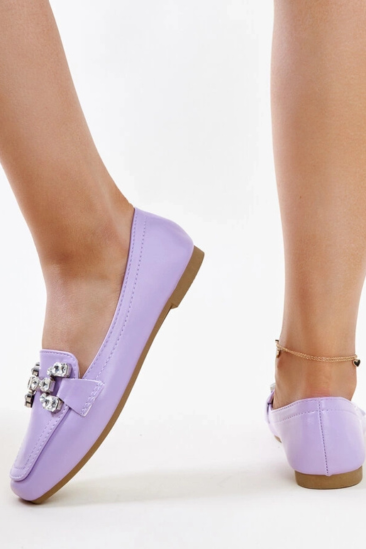 Mocassins violets avec boucle en...