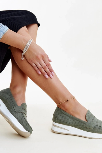 Chaussures Muna perforées vertes