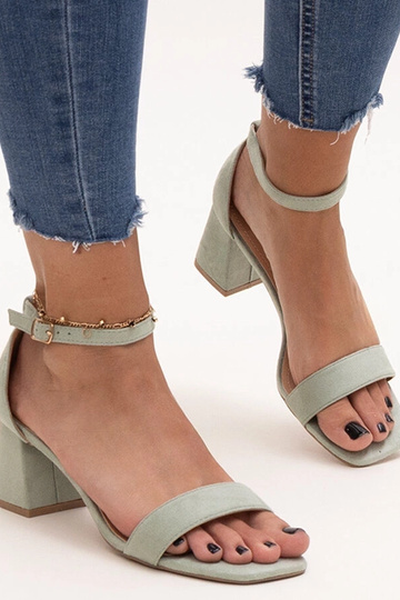 Sandales à talons hauts vert clair Issa