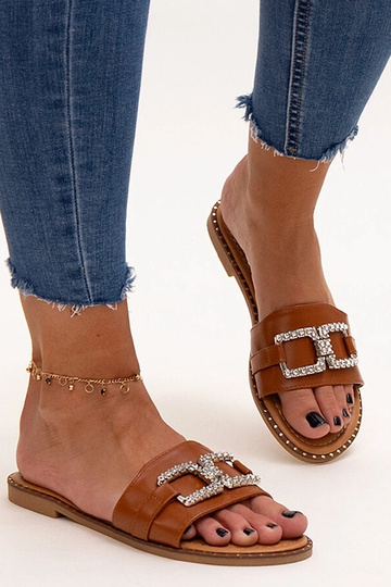 Tongs brunes avec boucle... 2