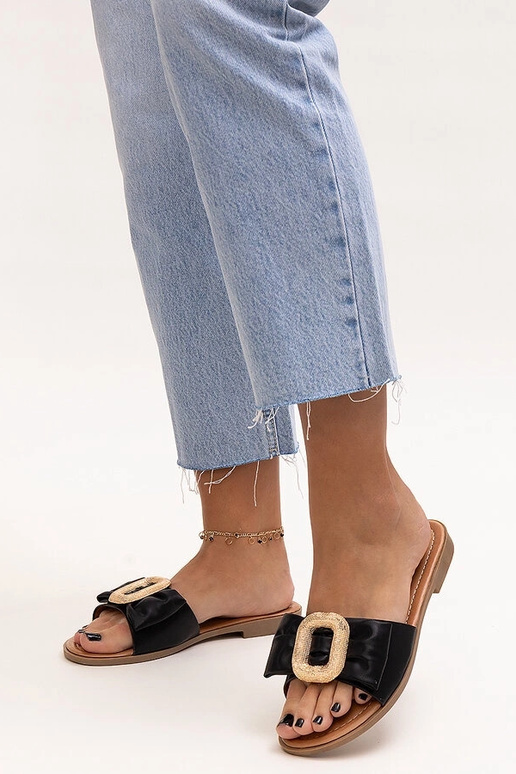 Claquettes à boucle Limera noires Claquettes à boucle Limera noires