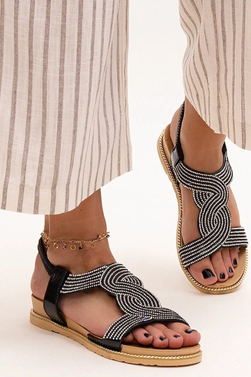 Sandales noires ornées de... 2