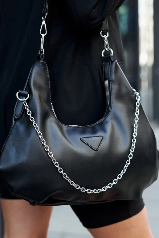 Sac à bandoulière en chaîne Bikata noir Sac à bandoulière en chaîne Bikata noir