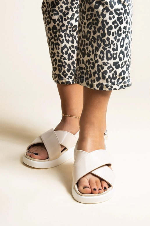 Sandales à plateforme beiges Burnet Sandales à plateforme beiges Burnet