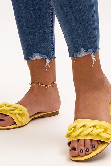 Tongs Aliyan à chaîne jaune...