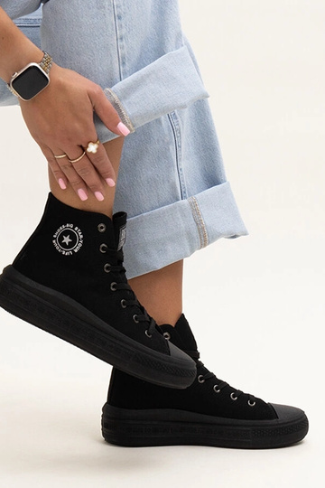 Baskets montantes noires...