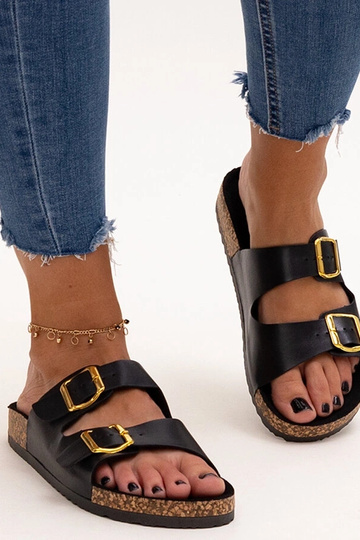 Sandales noires sur semelle... 2