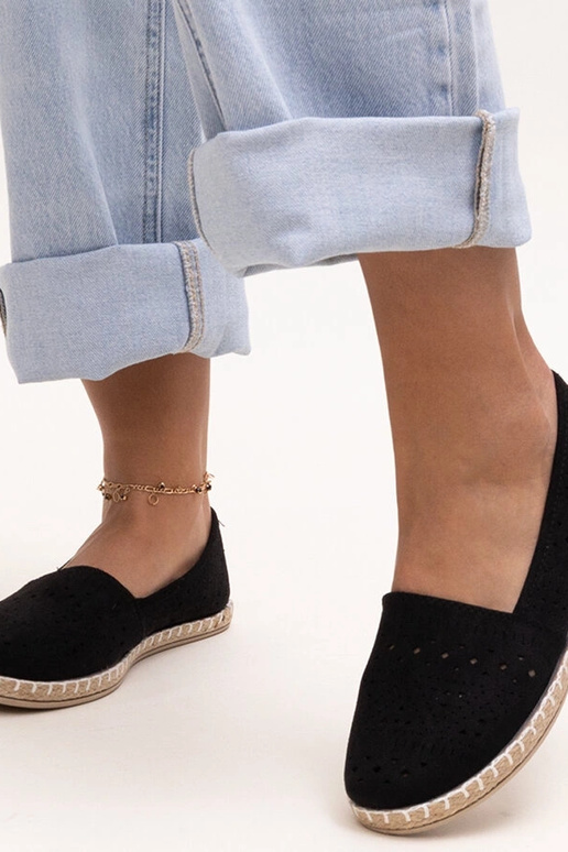 Espadrilles ajourées noires Augusta Espadrilles ajourées noires Augusta