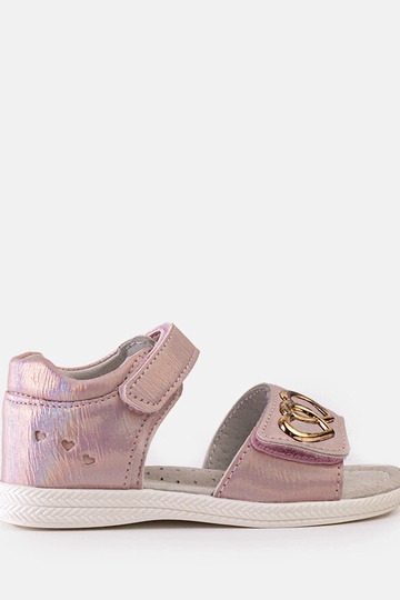 Sandales roses pour enfants avec semelle intérieure en cuir Minka 2